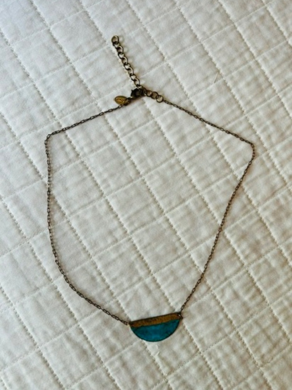 We Dream In Colour brass & Turquoise Little Santorini Necklace